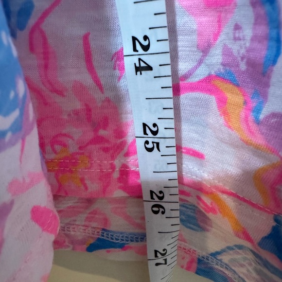 Lilly Pulitzer Top Etta V-neck Pink isle snappy turtle NWT xSmall - Picture 6 of 8